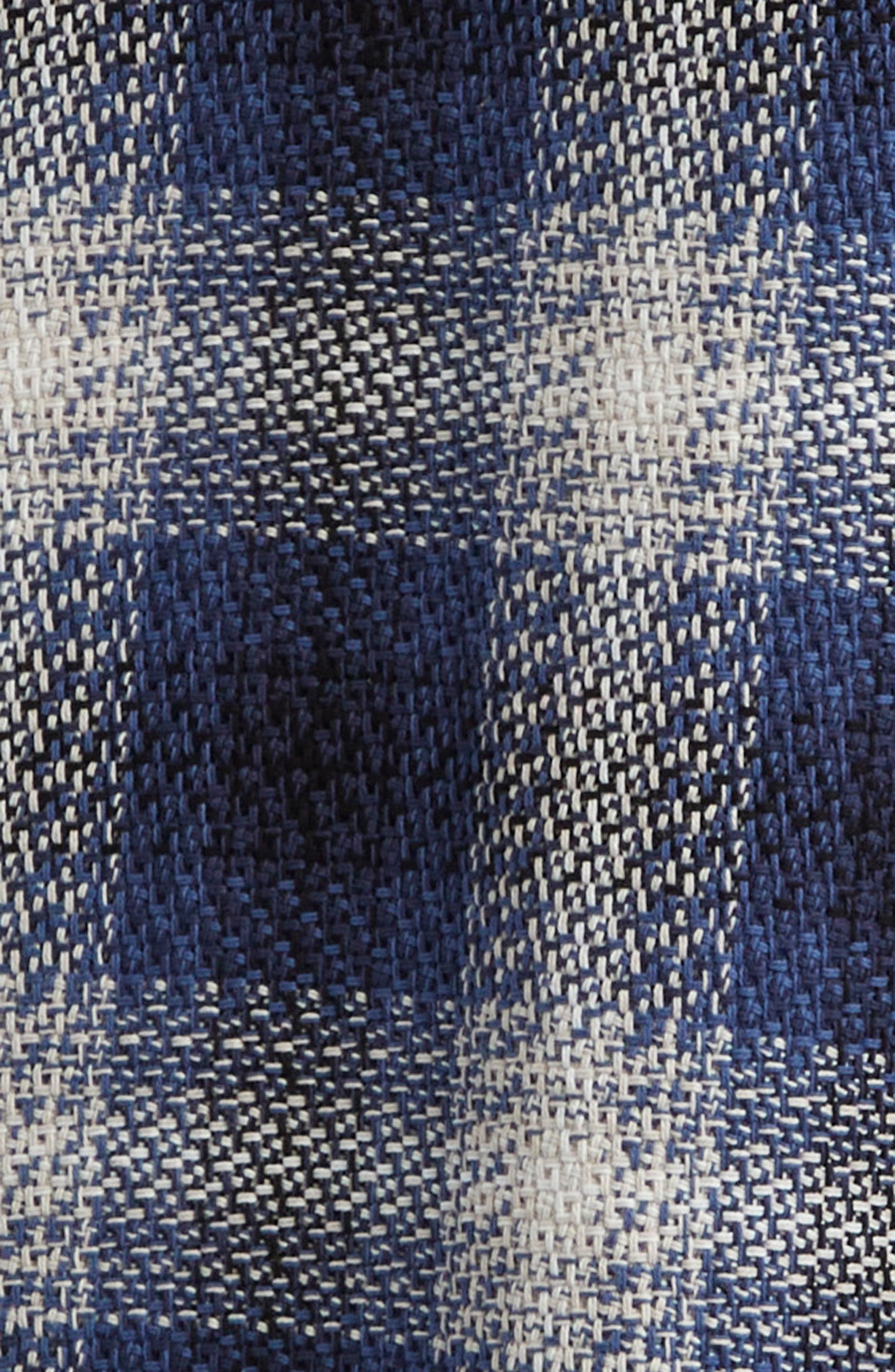 Golden Goose Journey Nolwenn Plaid Button-Up Overshirt in Ice/Indigo at Nordstrom - 7