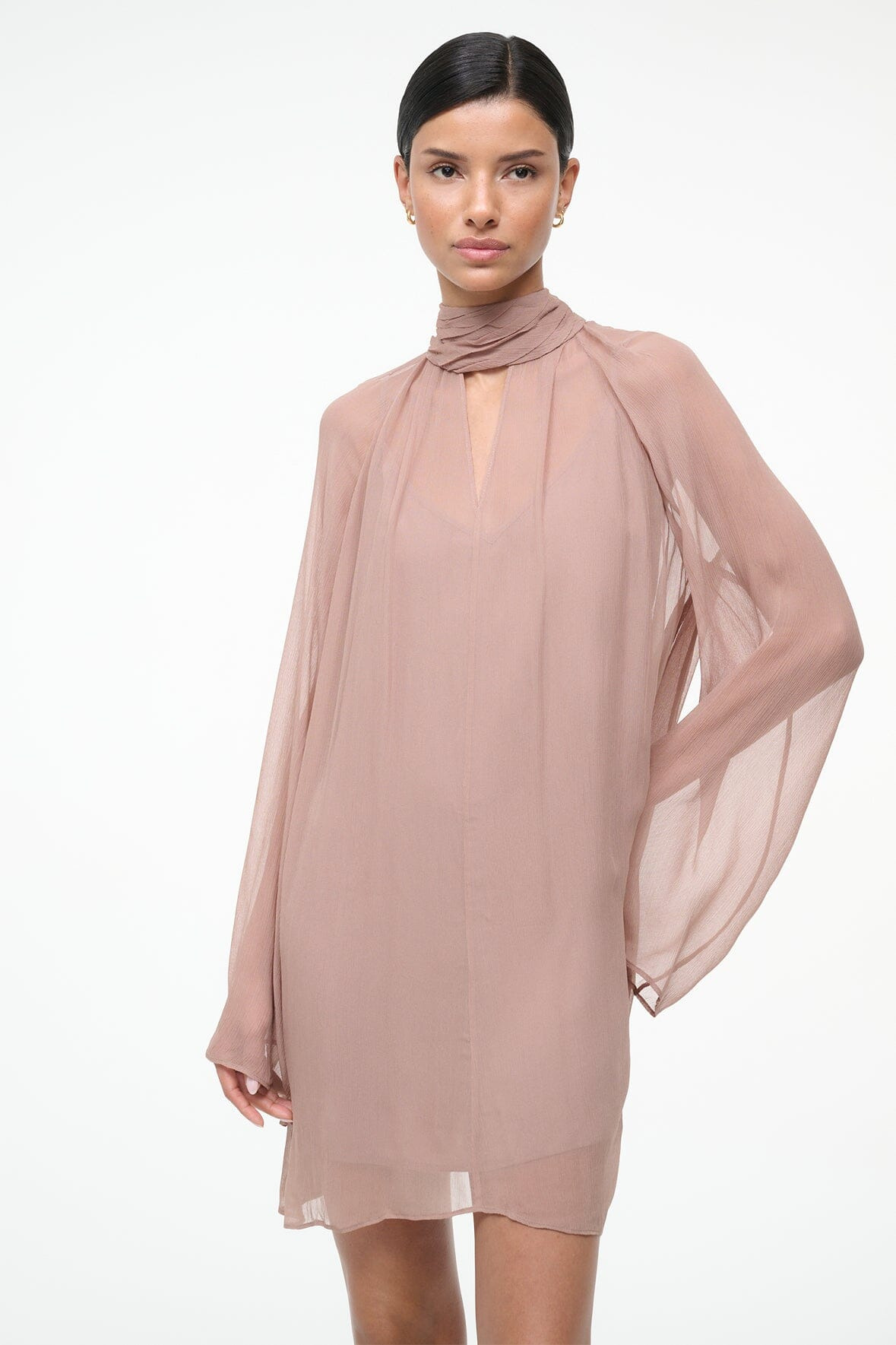 STAUD ESTHER MINI DRESS TAUPE - 3