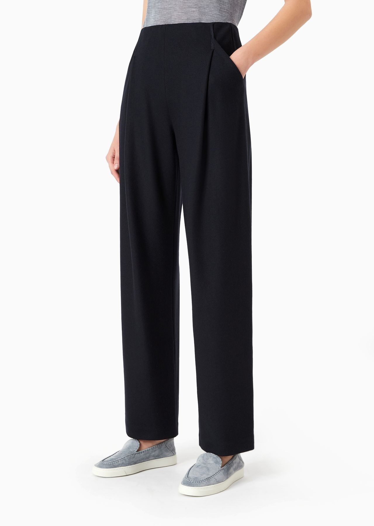 Flowing trousers in pure Casentino cashmere - 2