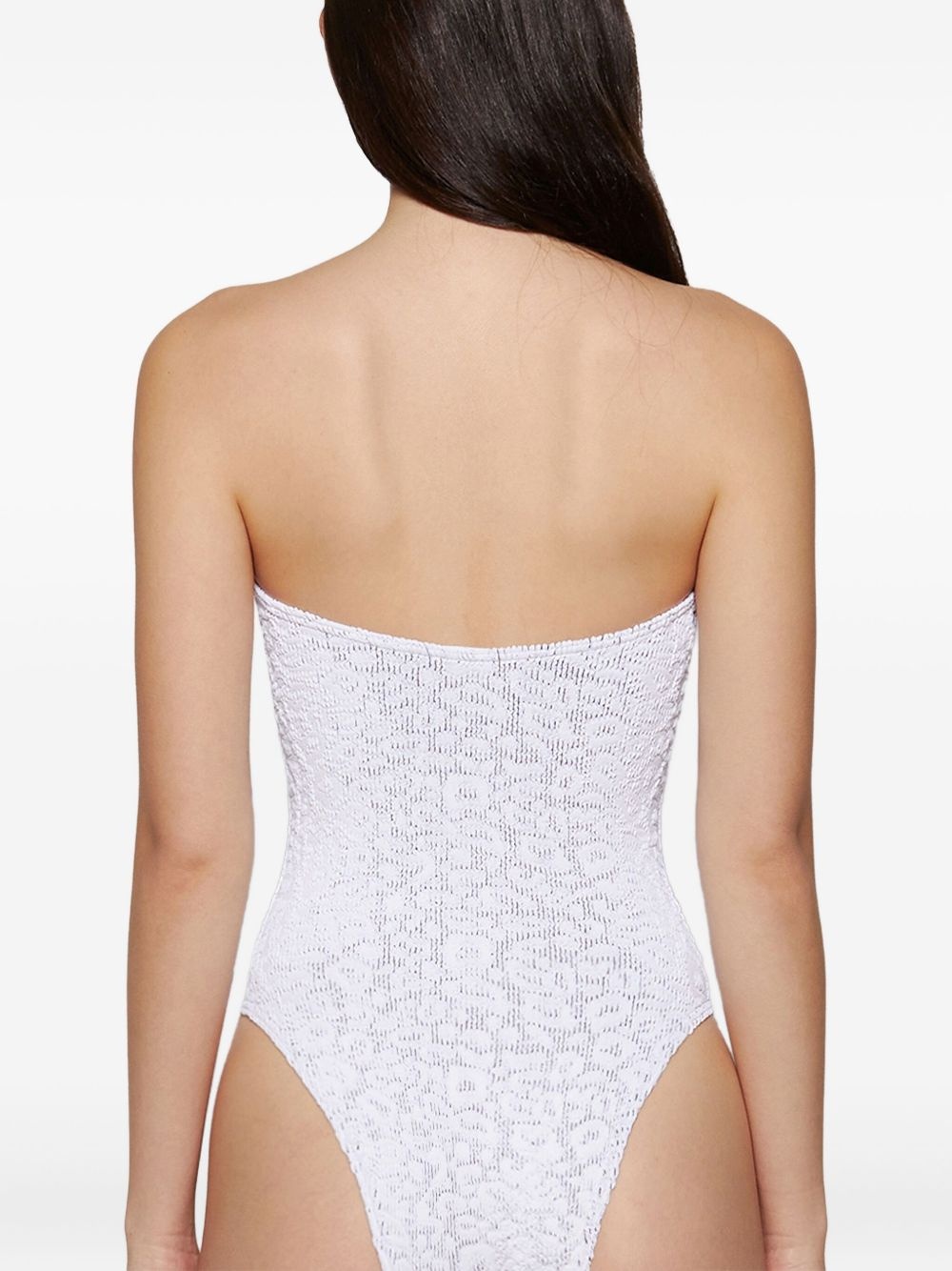 Fane leopard-print strapless swimsuit - 5