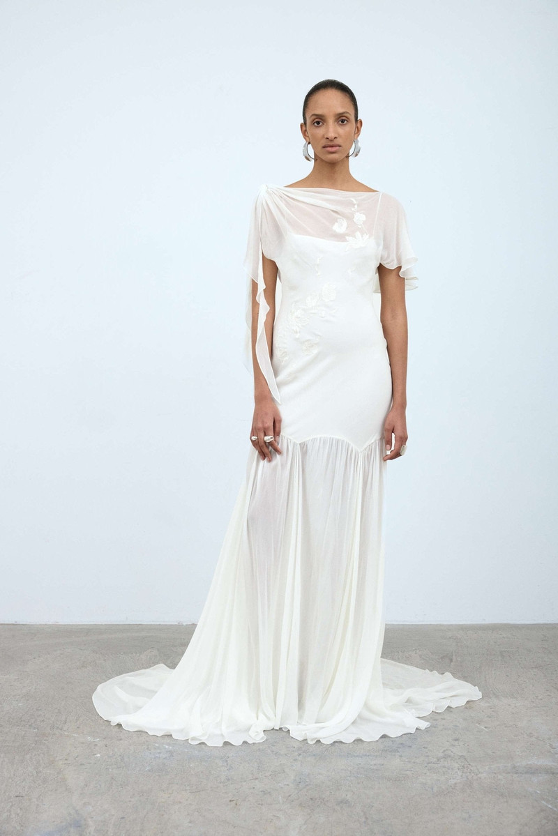 VENITA MAXI DRESS IN IVORY GEORGETTE 5