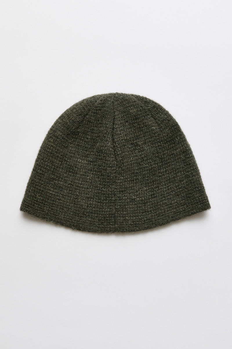 Our Legacy Beanie Moss Green Fuzzy Alpaca 1
