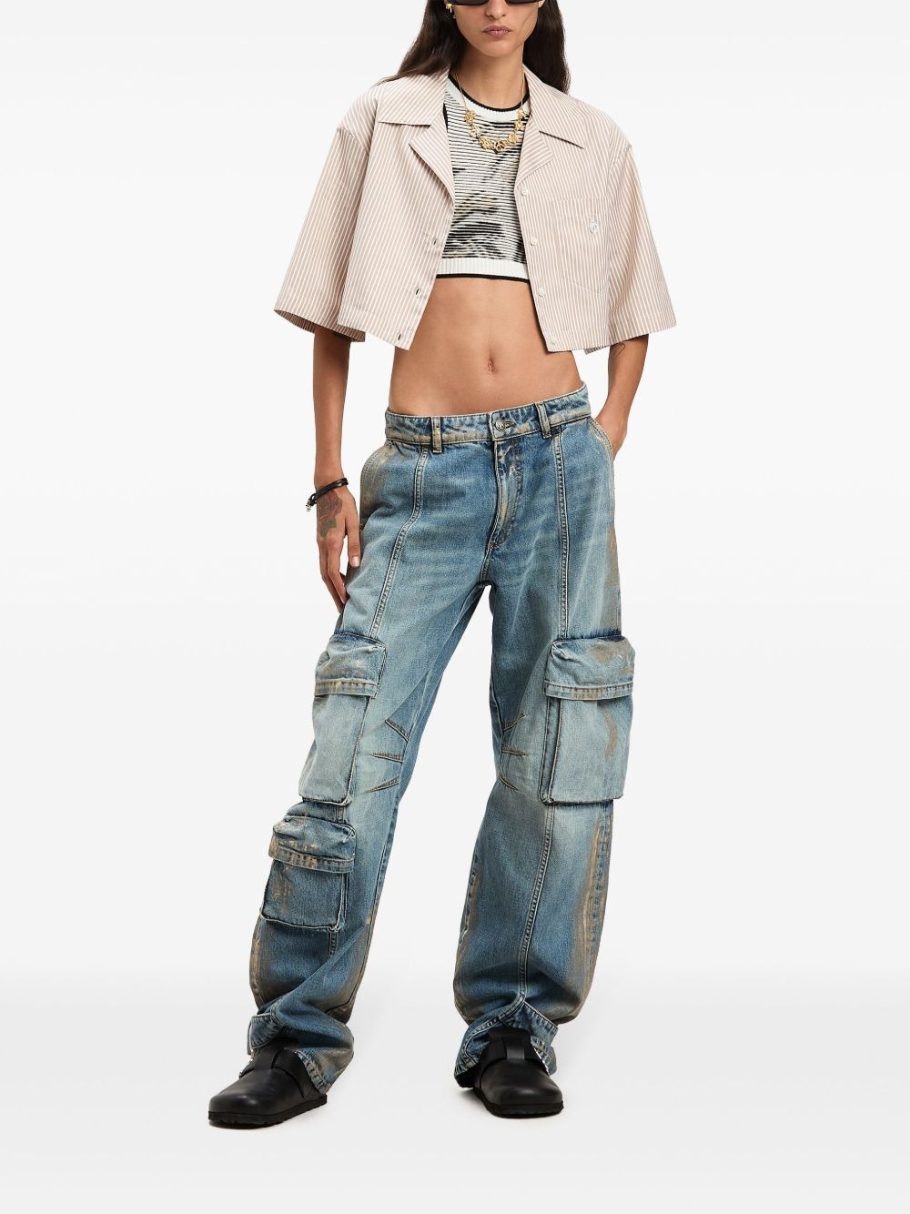 logo cropped shirt - 2