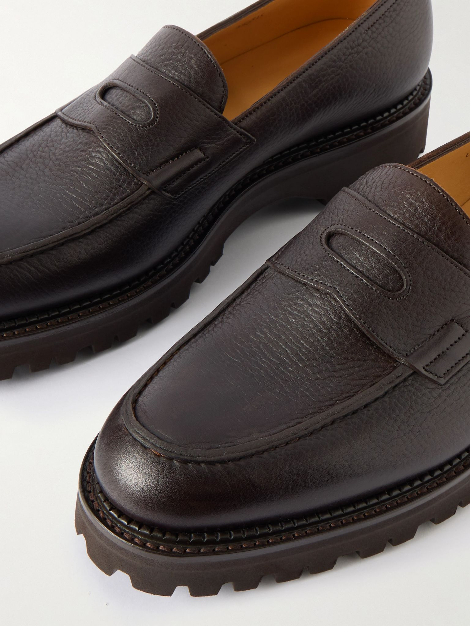 Lopez New Standard Full-Grain Leather Penny Loafers Brown - 5