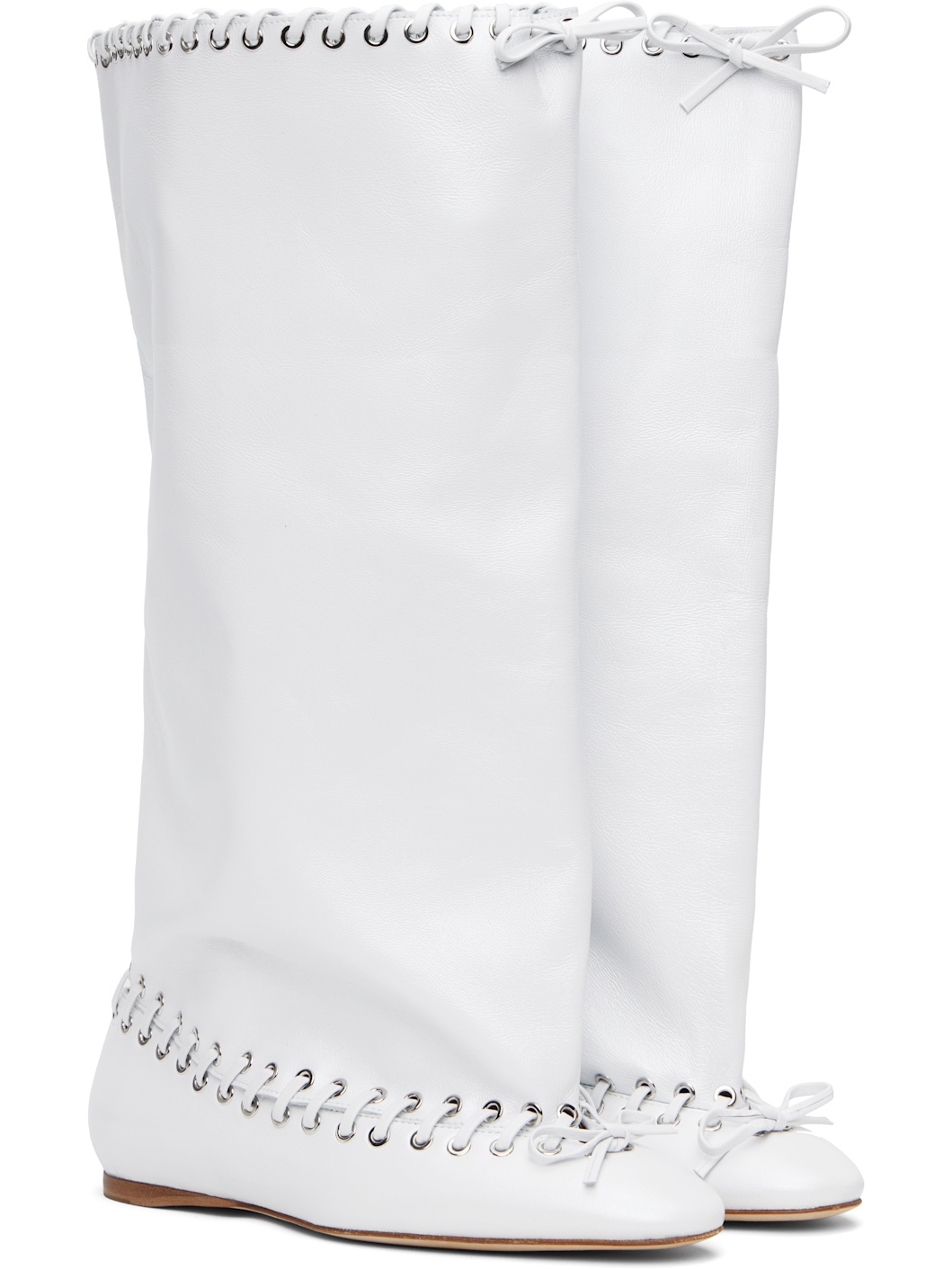 White Level Flat Boots - 4