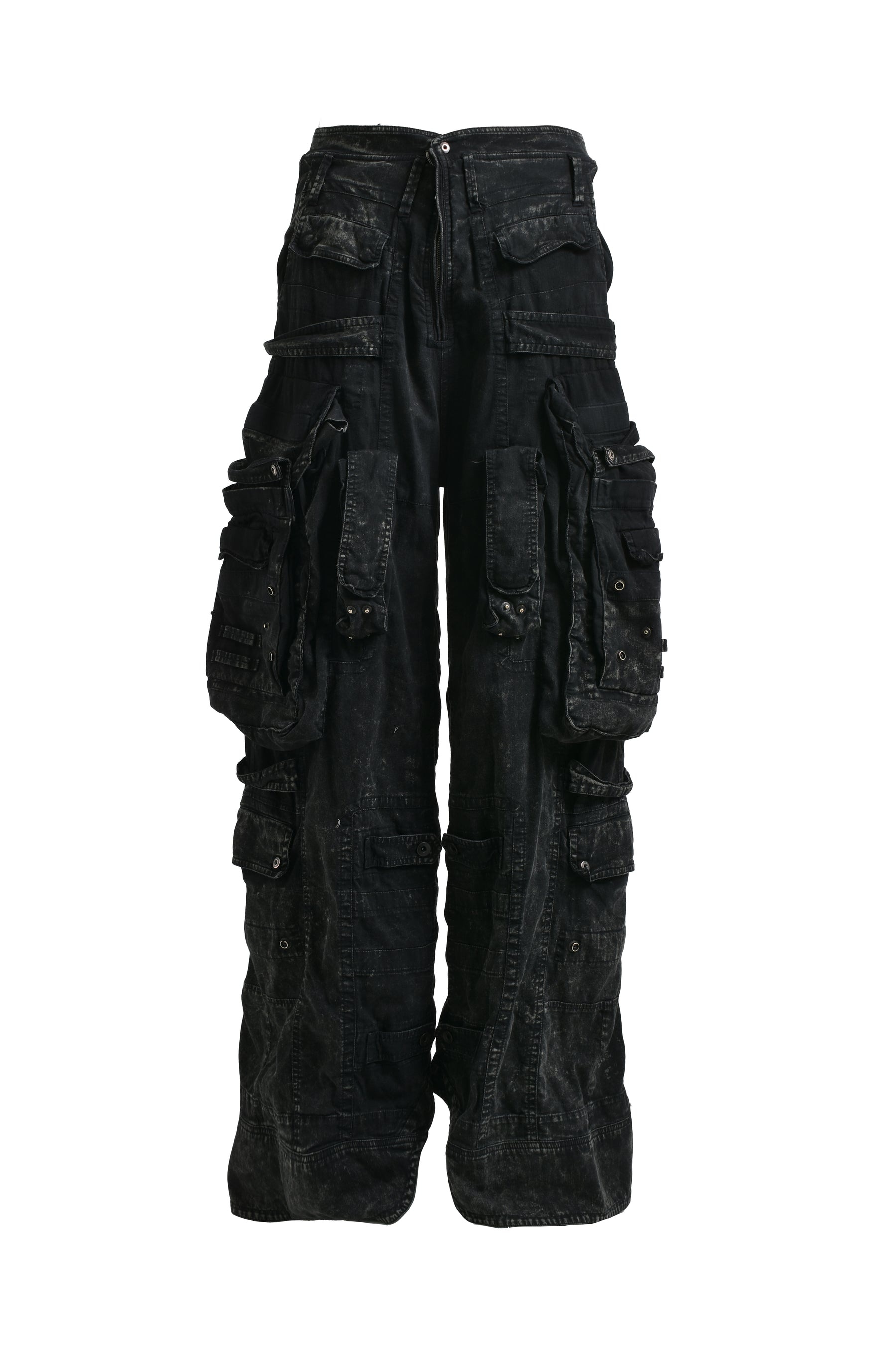 COTTON NYLON TWILL GASMASK CARGO / ASH BLK - 5