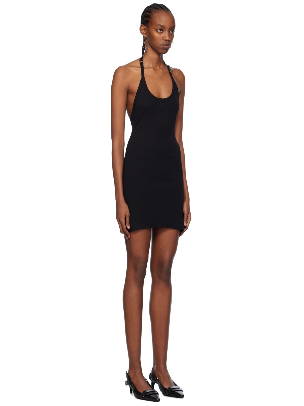 Black Holistic Buckle 90's Minidress - 2