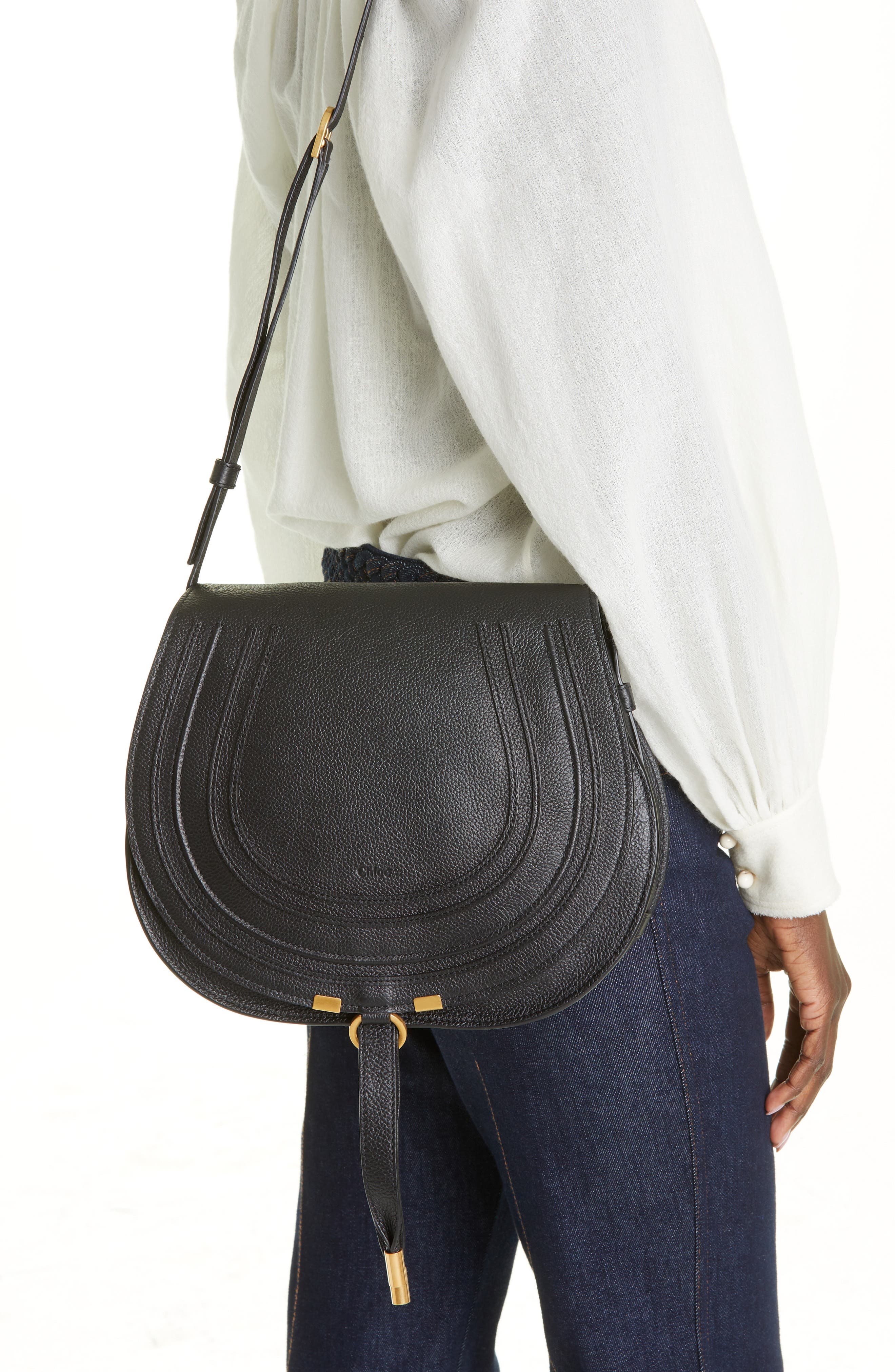 Medium Marcie Leather Crossbody Bag - 4
