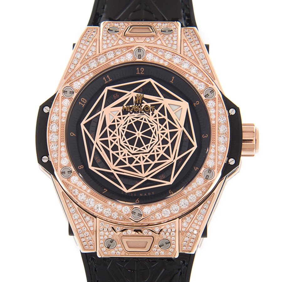 Hublot Big Bang Sang Bleu Automatic Diamond Black Dial Ladies Watch 465.OS.1118.VR.1704.MXM18 - 2