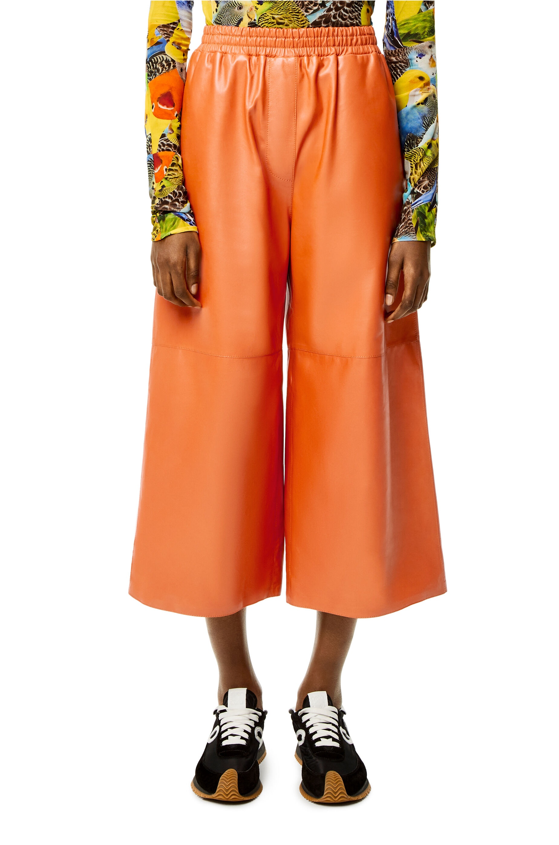Cropped trousers in nappa - 3