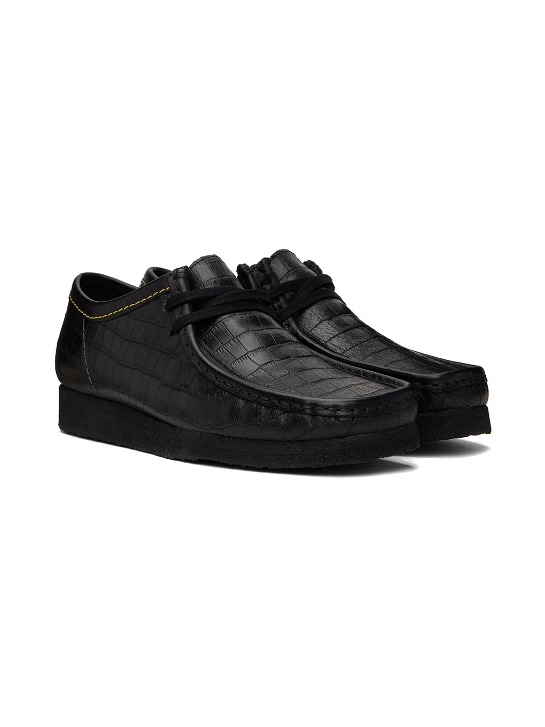 Black Clarks Originals Edition Croc Desert Boots - 4