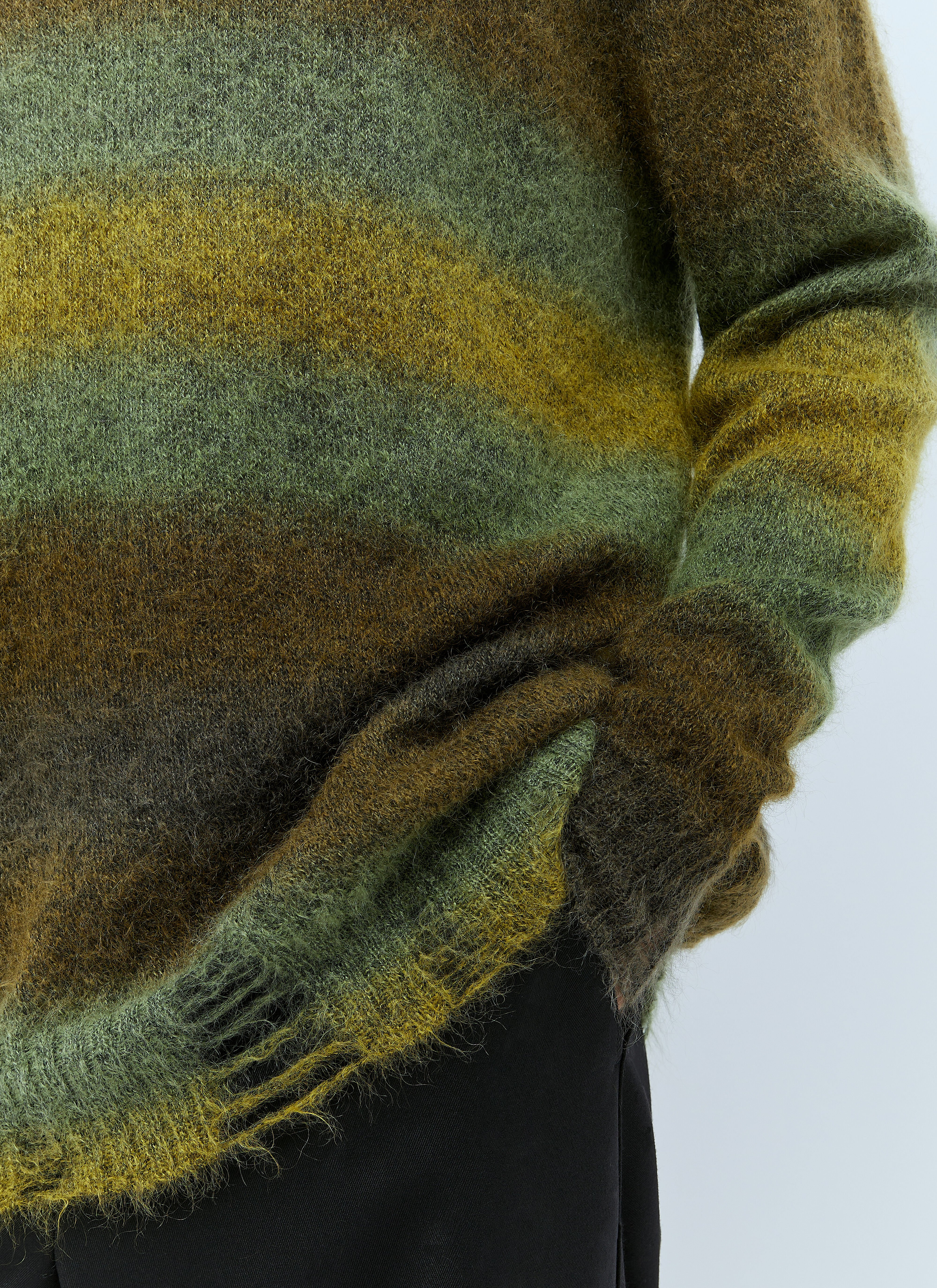 Distressed Oversized Mohair Sweater - 4