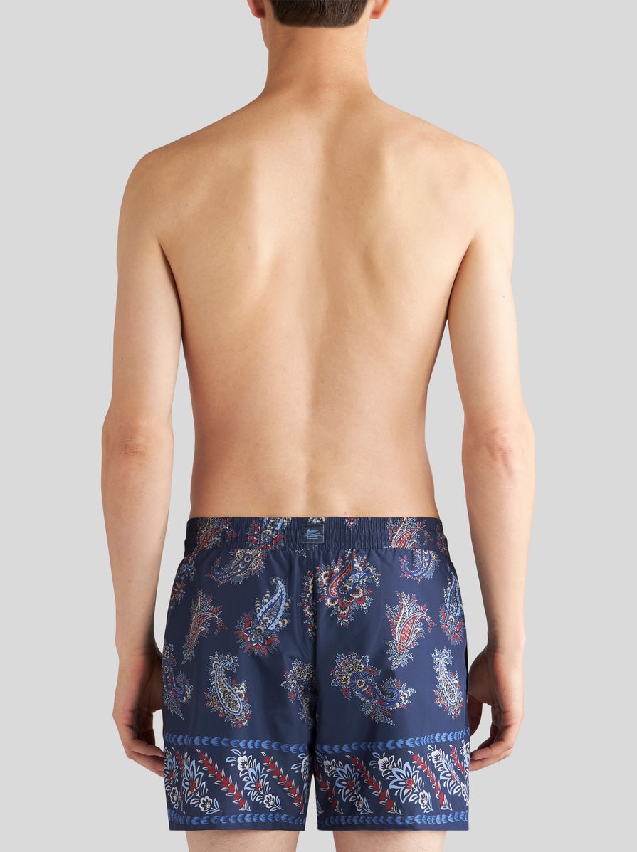 PAISLEY FOLIAGE-PATTERNED SWIM SHORTS - 4