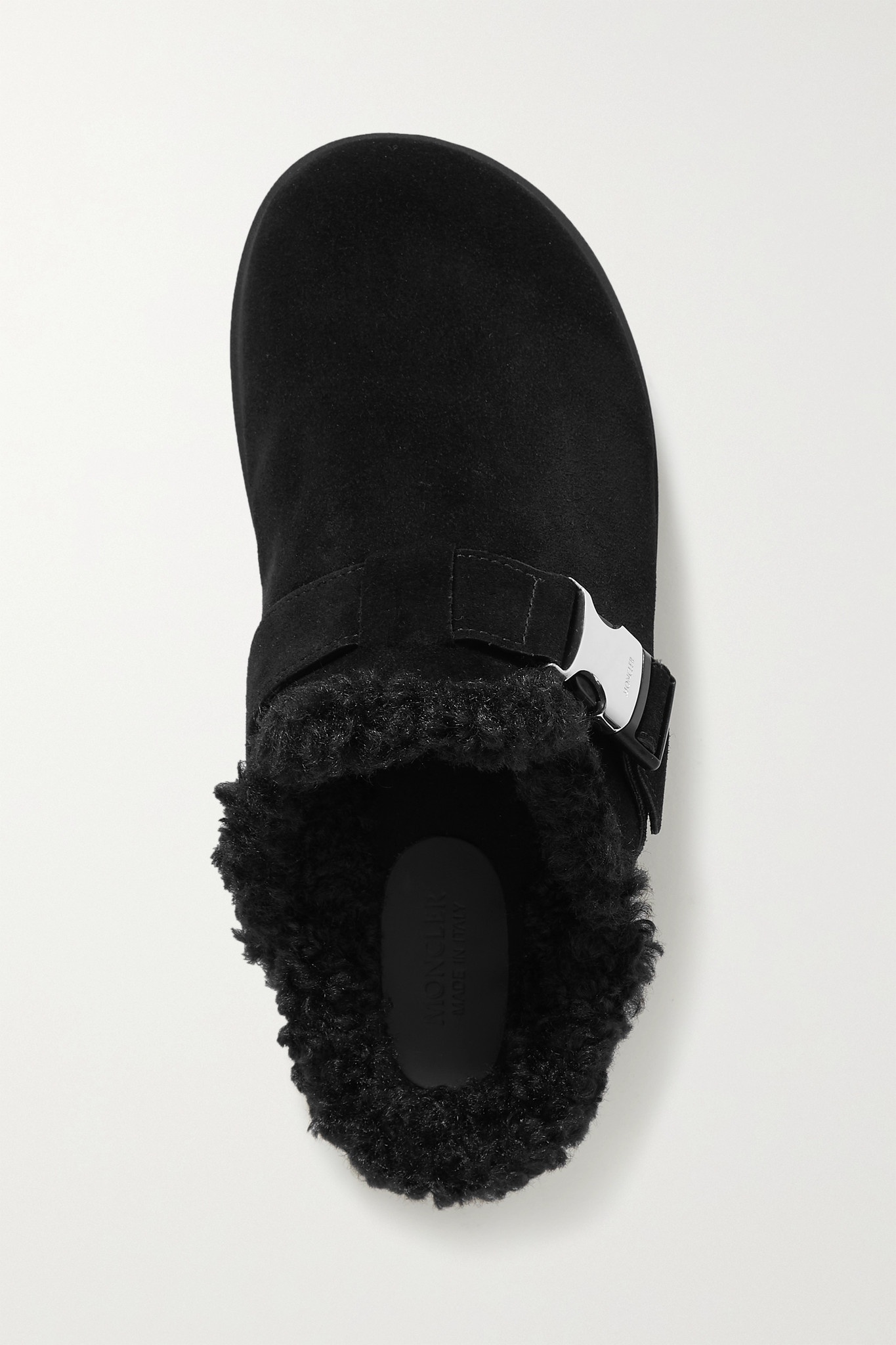 Mon faux shearling-lined suede mules - 5