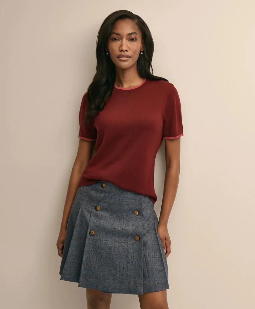 Merino Wool Contrast-Tipping Sweater - 1