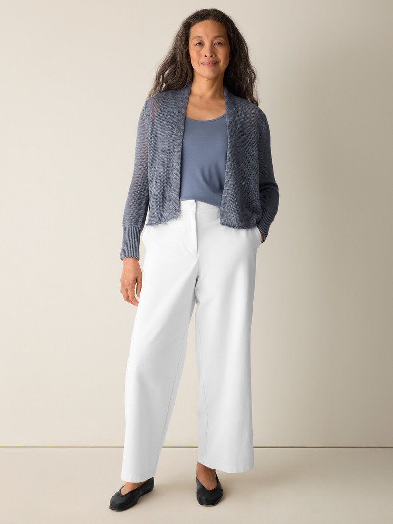 Organic Linen Cotton Cropped Cardigan 3