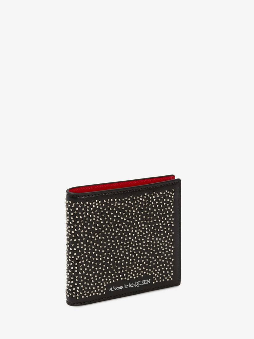 Studded Billfold Wallet in Black - 2