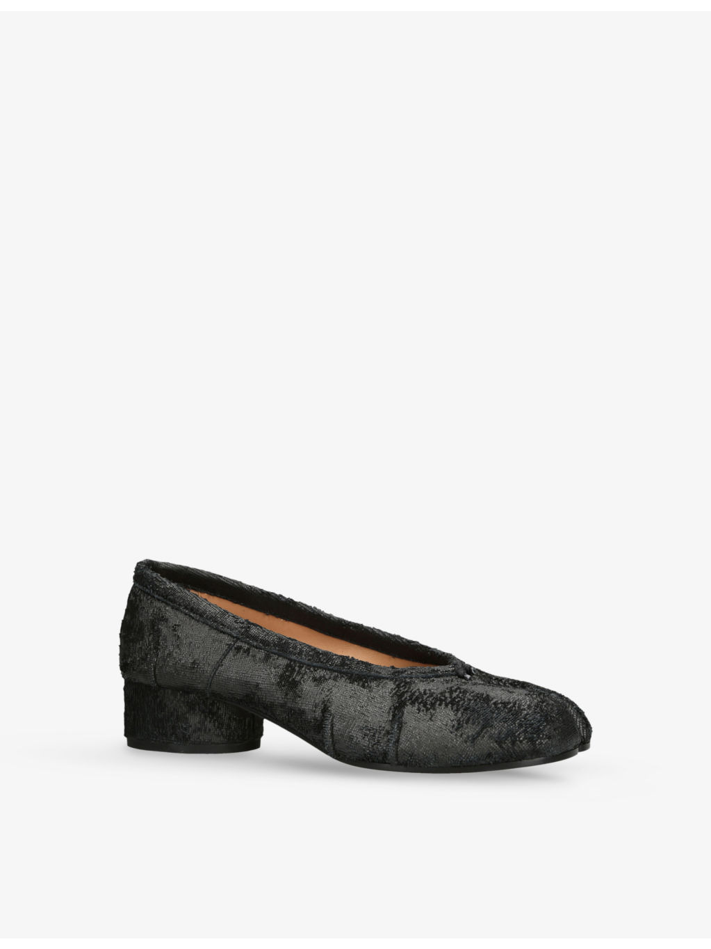 Tabi Ballerina Leather Heeled Shoes - 3