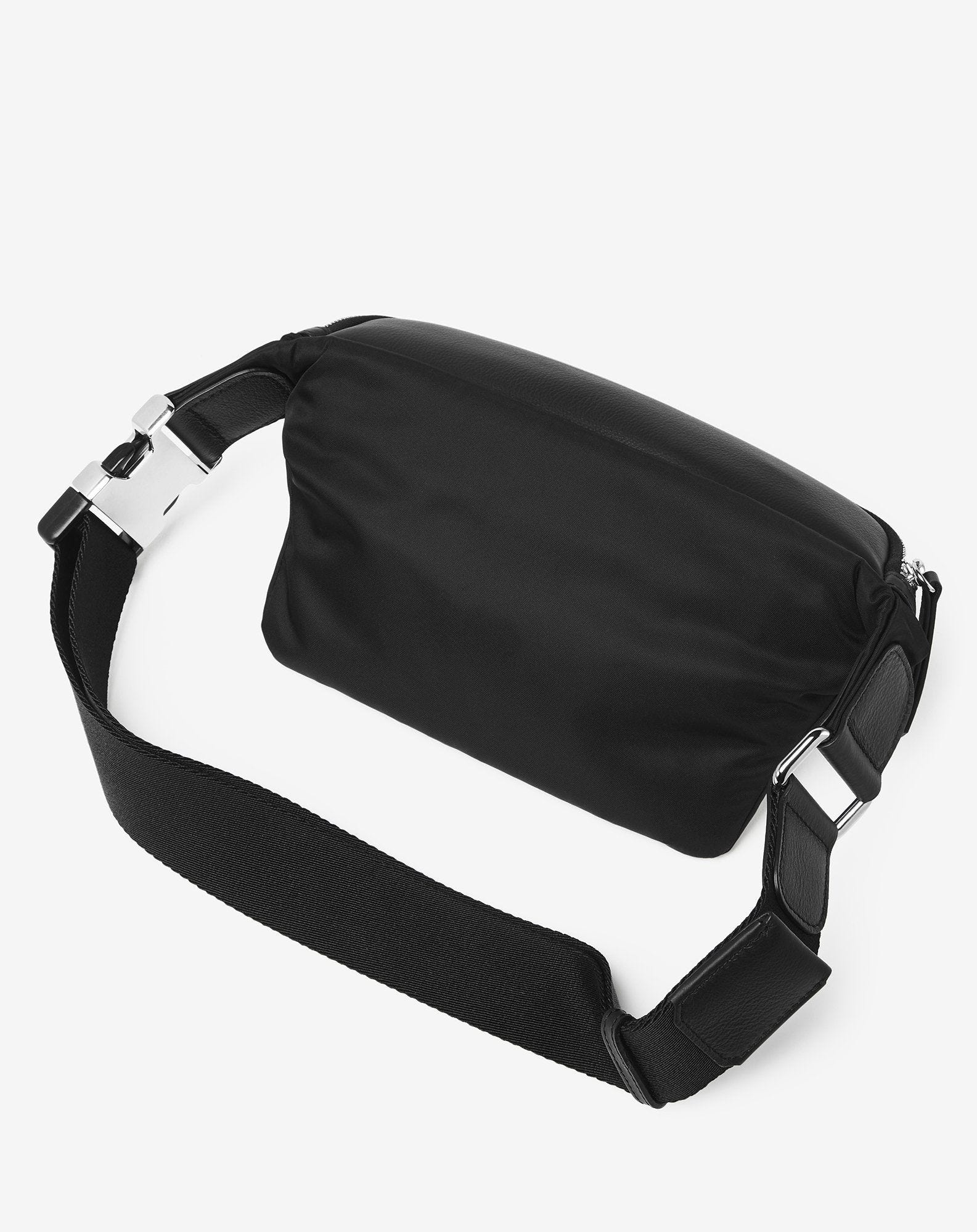 Black bum bag with adjustable shoulder strap - 4