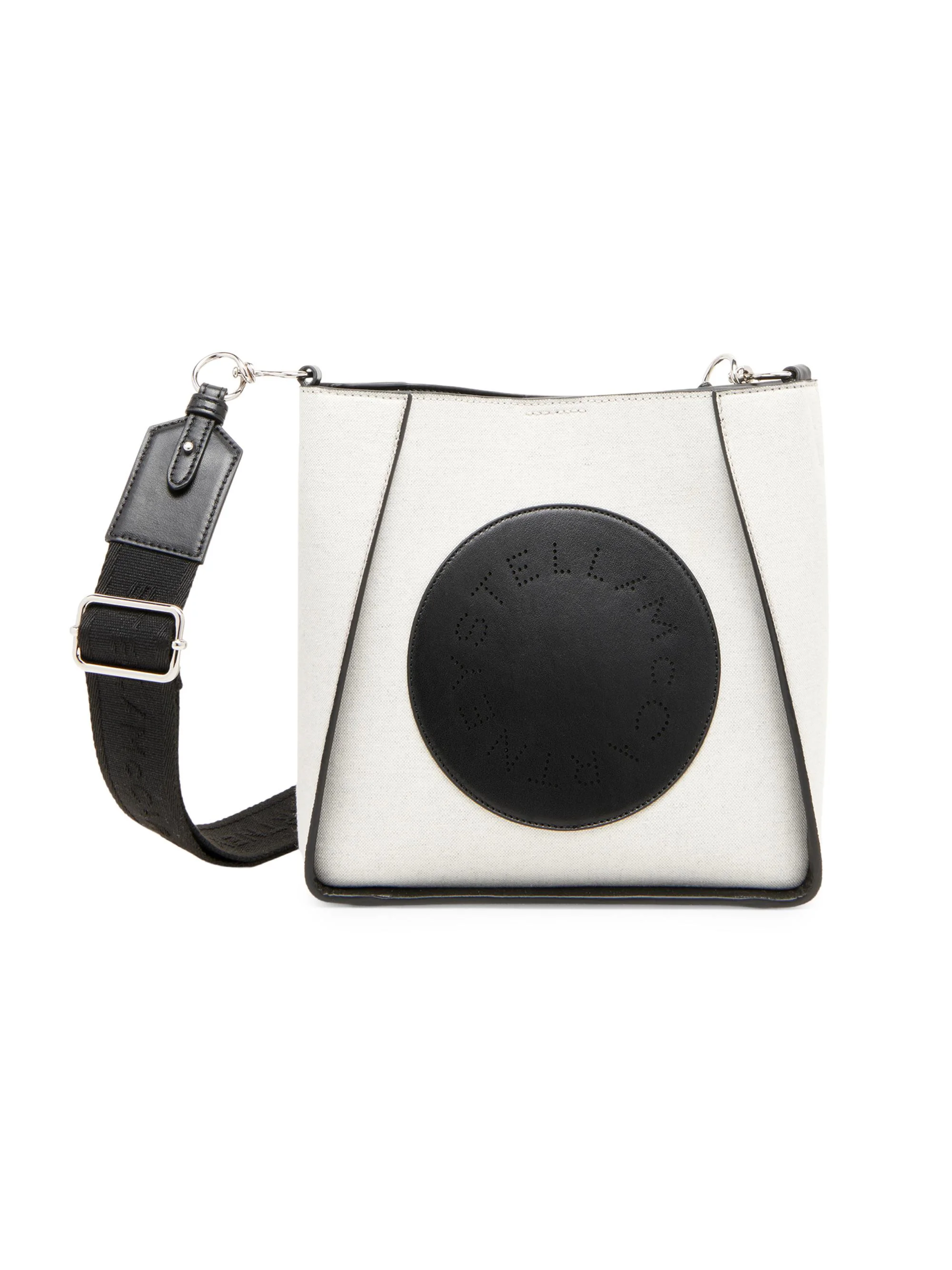 Women's Logo Cotton Canvas Crossbody Bag - Black - 1