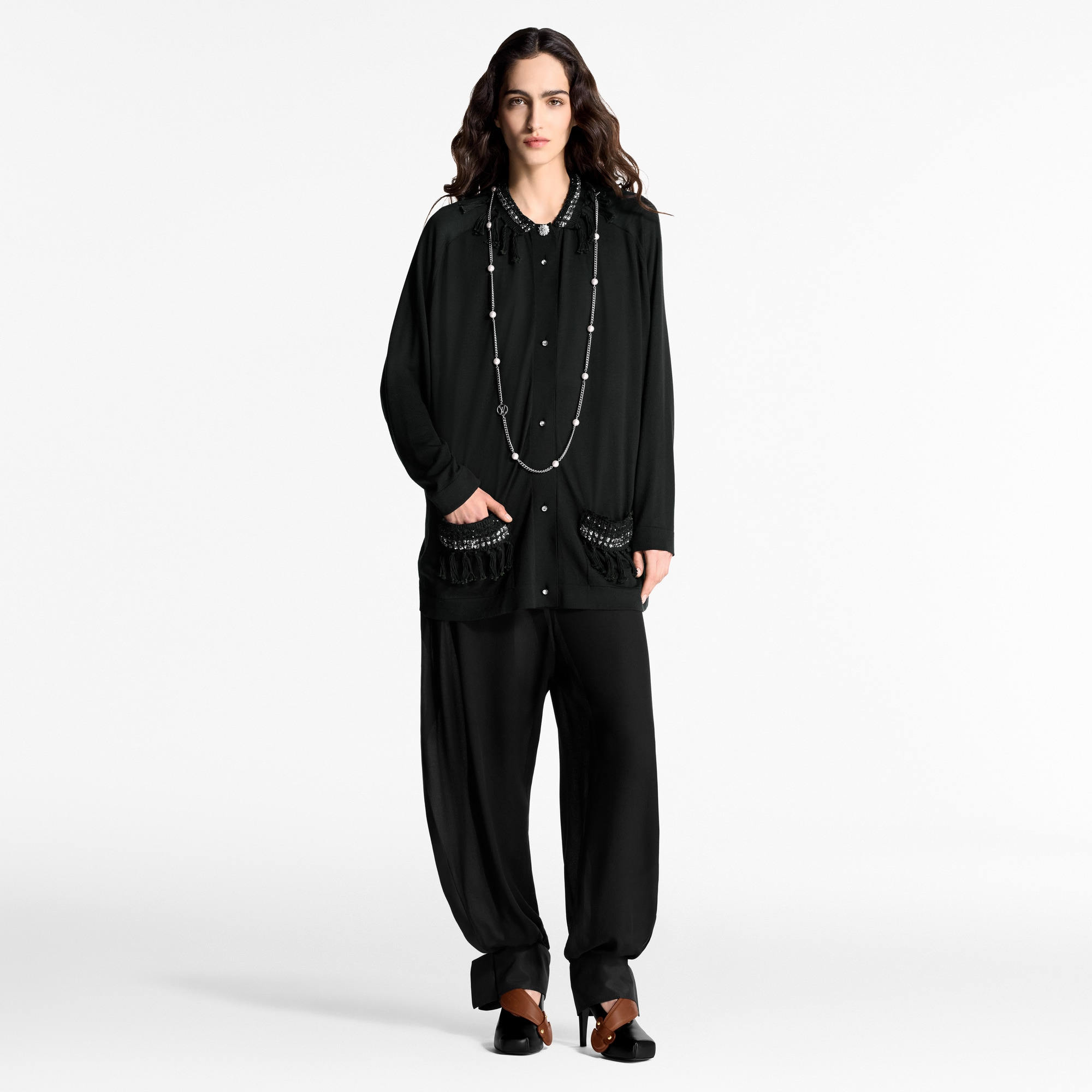 Fringe Trim Cardigan - 4