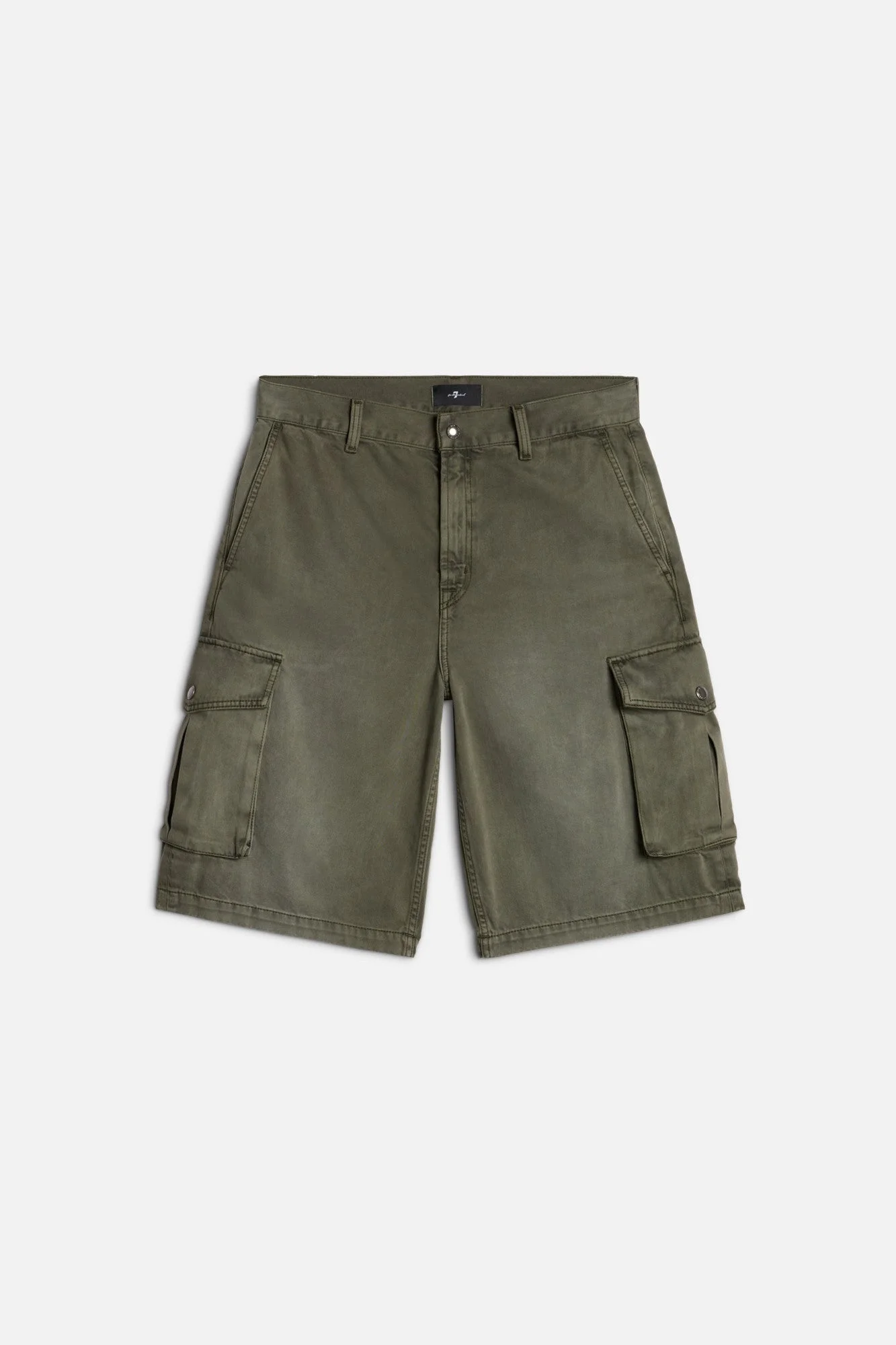 WIDE CARGO SHORT in Luxe Performance Sateen Sunfaded Moss - 1