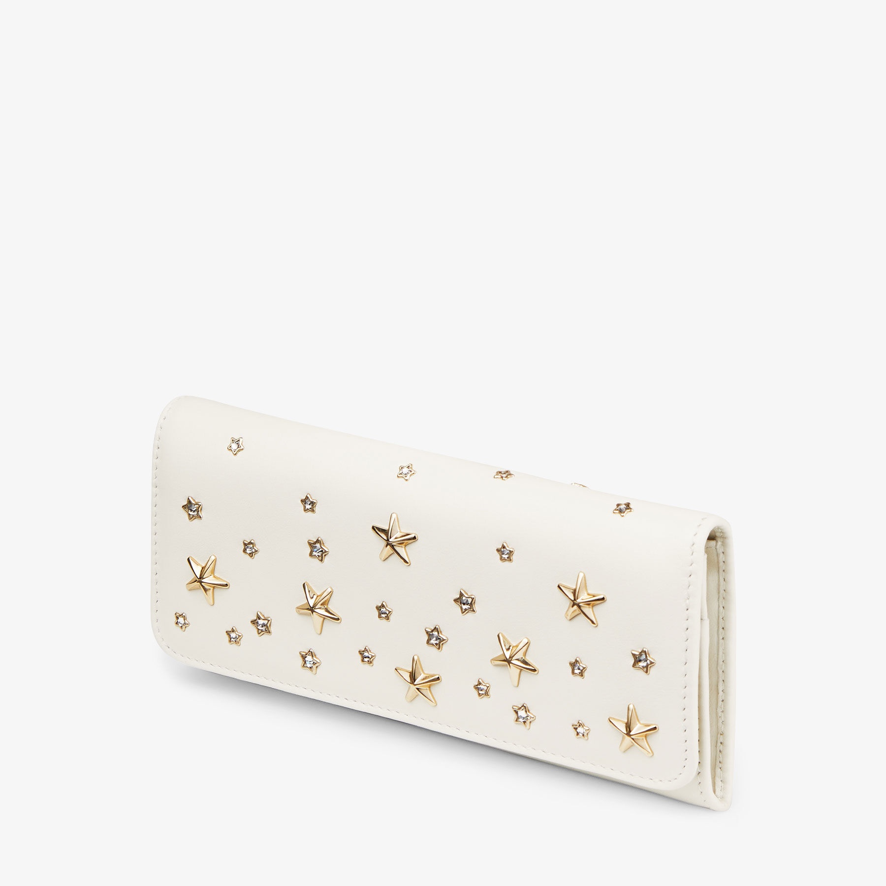 Nino
Latte Calf Leather Wallet with Metal and Crystal Stars - 2