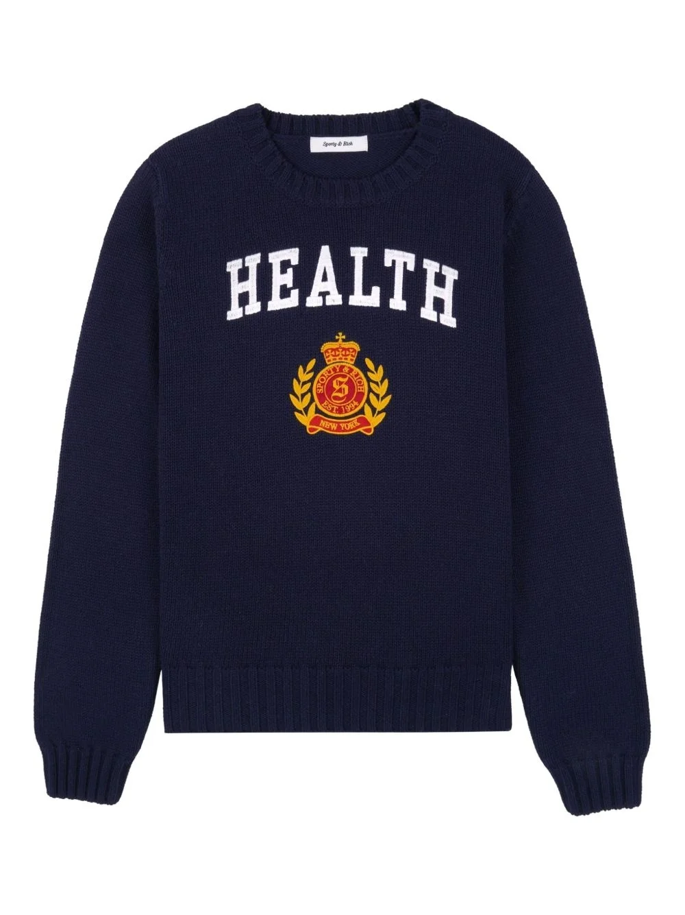 slogan-intarsia jumper - 1