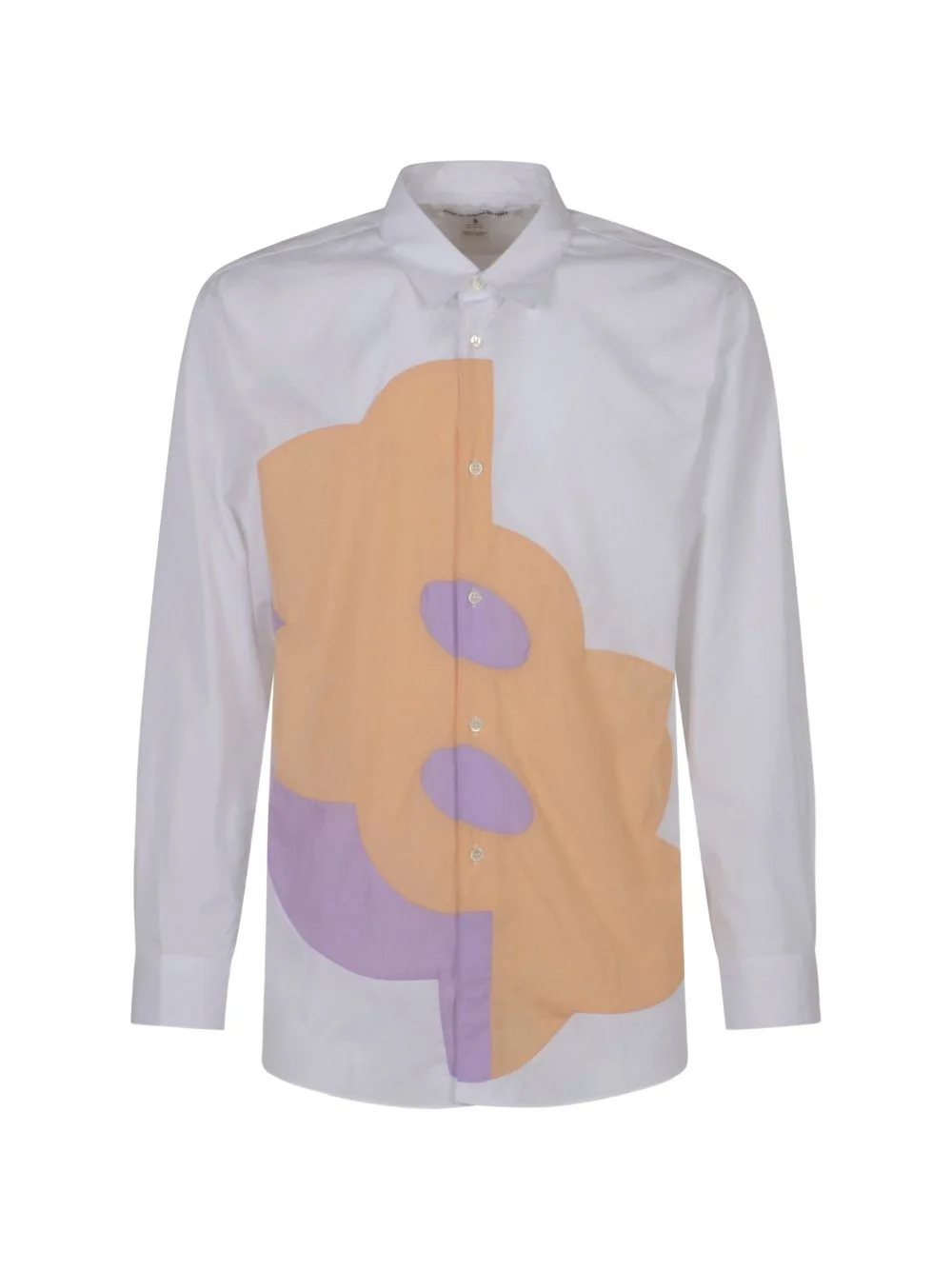 graphic-patch long-sleeve shirt - 1
