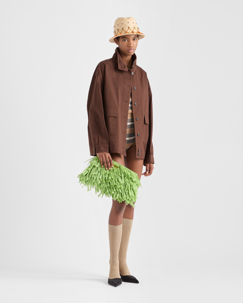 Prada Medium fringed crochet clutch outlook