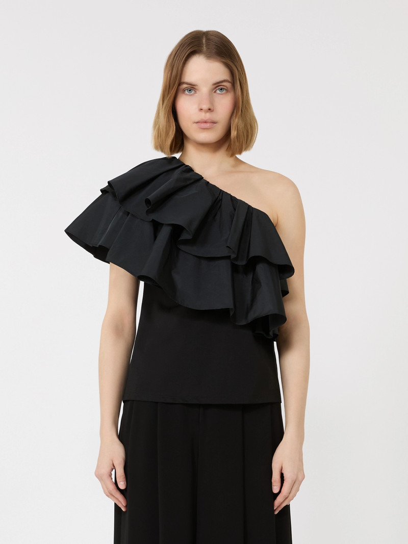 ORCA Cotton jersey couture top - BLACK 3