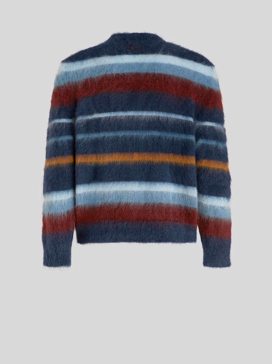 STRIPED ROUND NECK JUMPER - 5