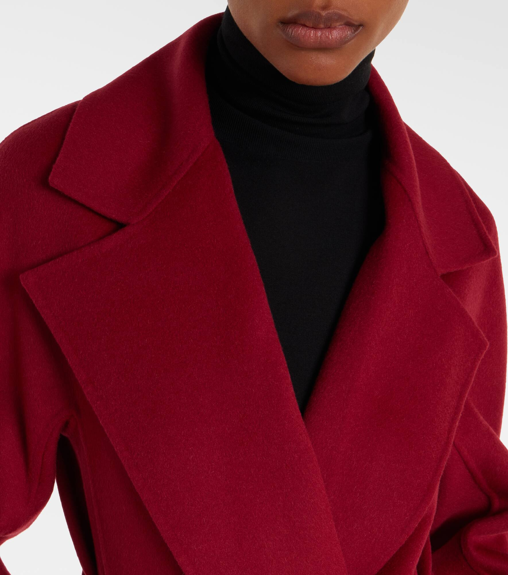 Wool and cashmere wrap coat - 4