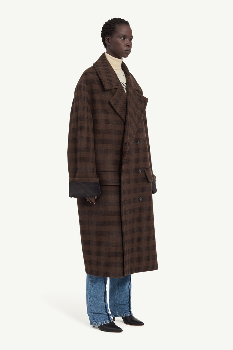 MM6 Maison Margiela Checked coat outlook