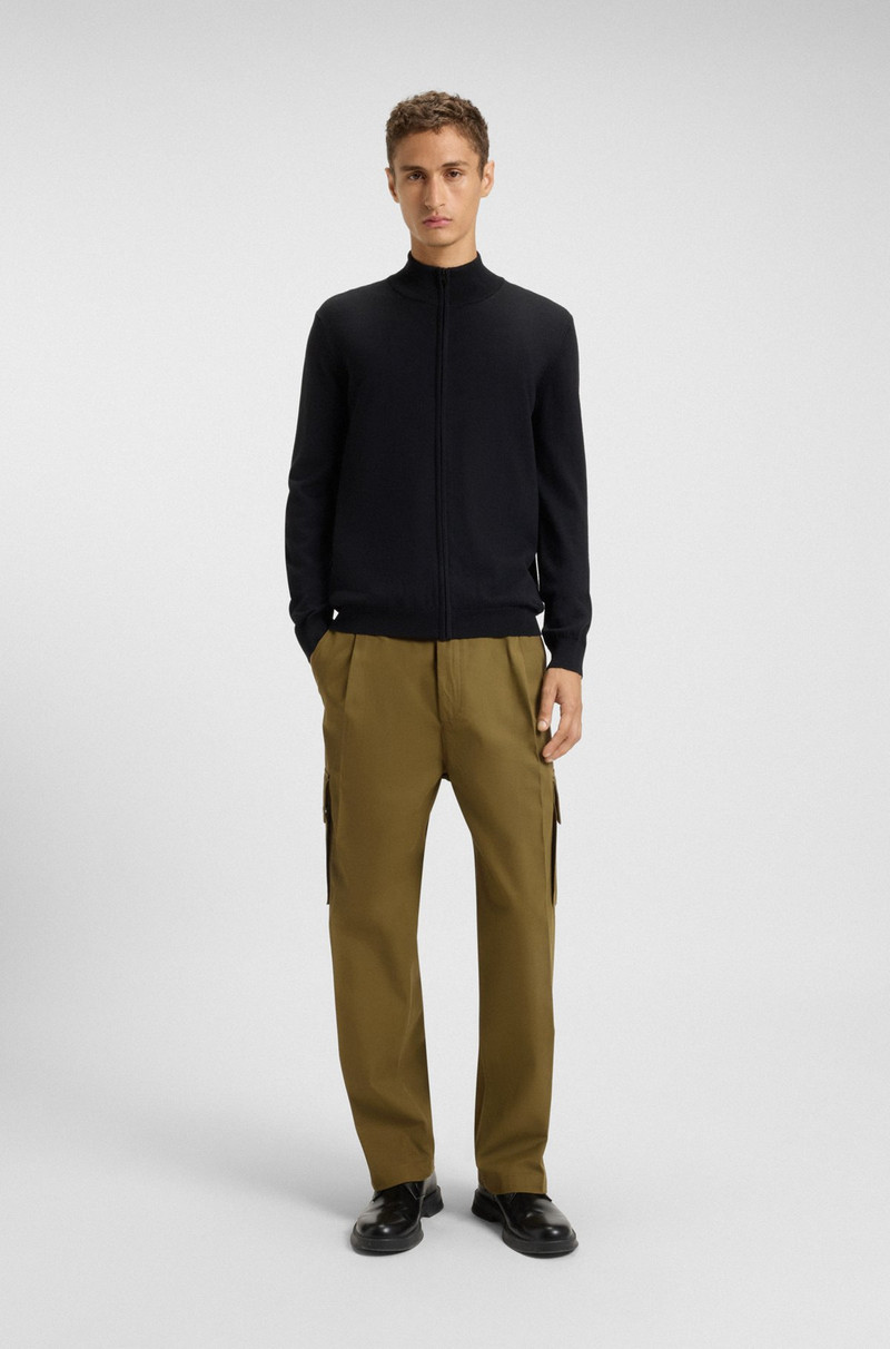 HUGO SLIM-FIT CARGO TROUSERS IN MERCERIZED COTTON outlook