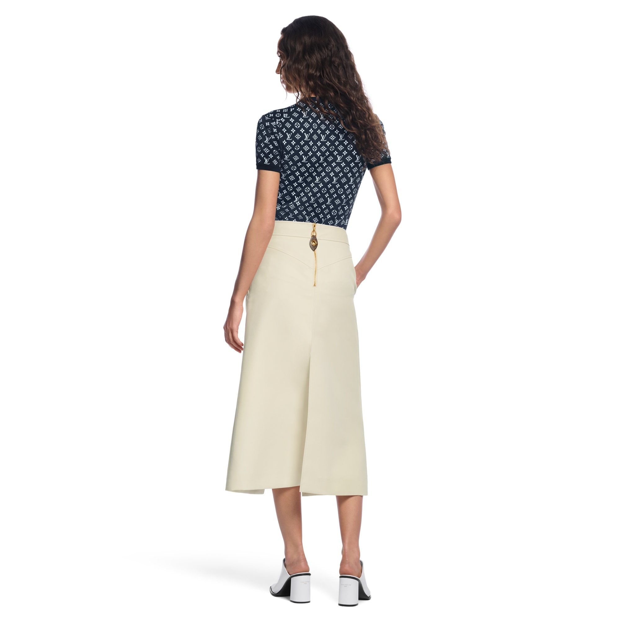 Chain Detail A-Line Skirt - 3