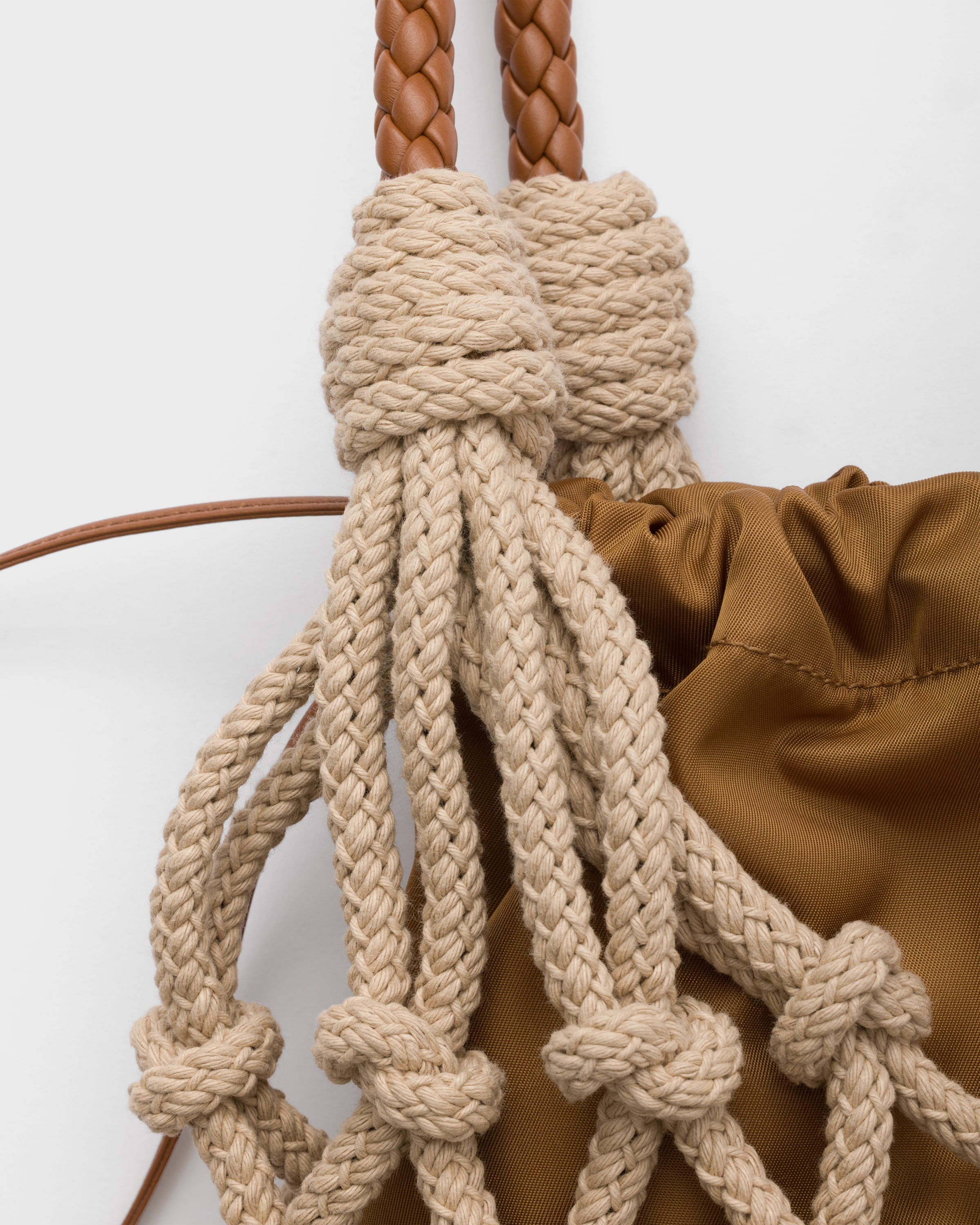 Cotton cord macramé tote bag - 6