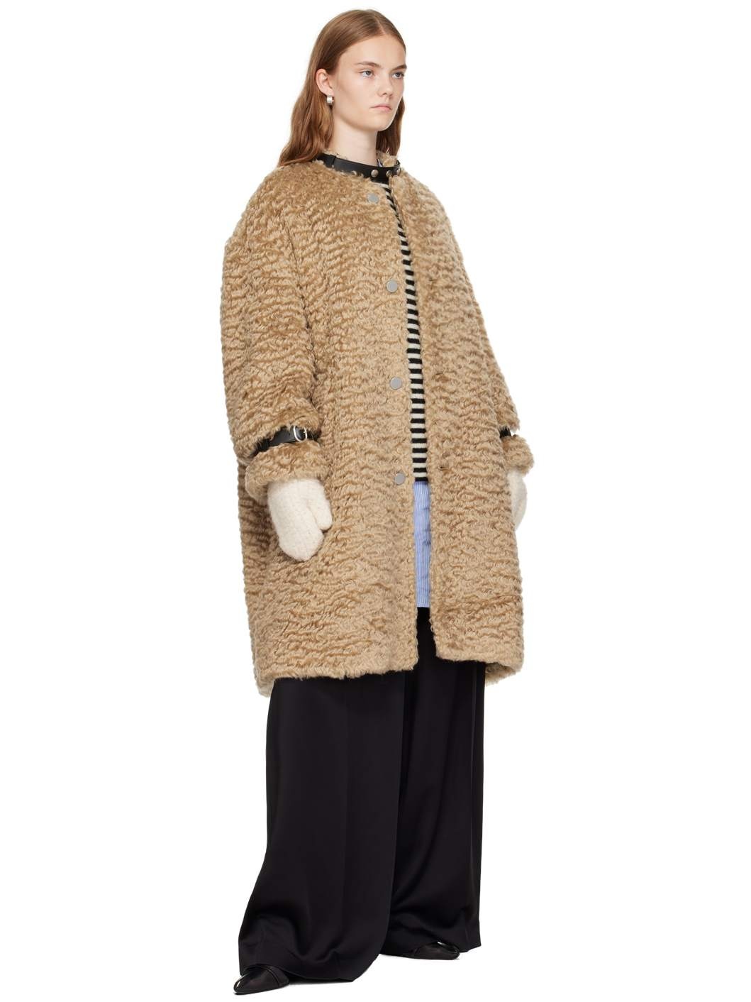 Off-White Mohair & Alpaca Mittens - 3