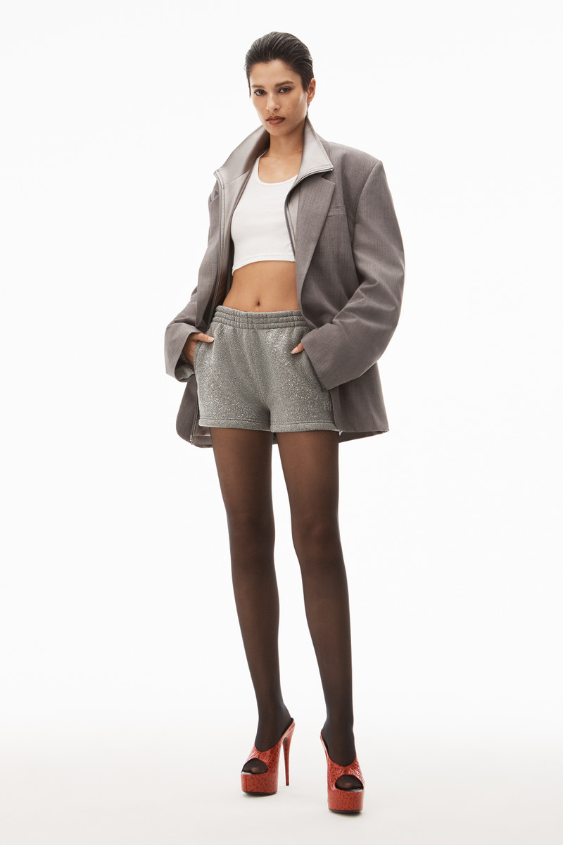 Alexander Wang SWEATSHORT IN GLITTER TERRY outlook