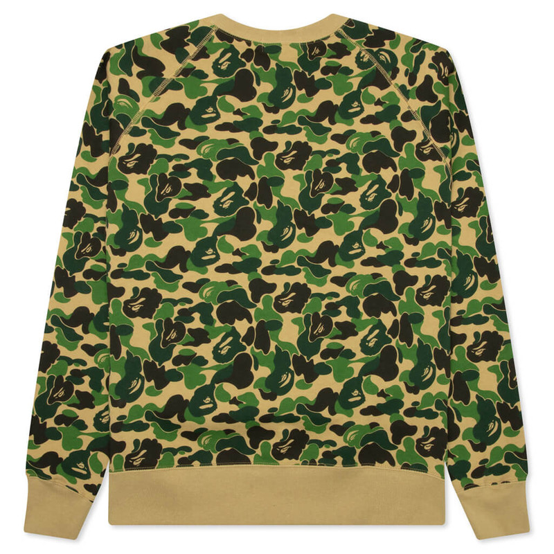 A BATHING APE® ABC CAMO CRYSTAL STONE CREWNECK - GREEN outlook