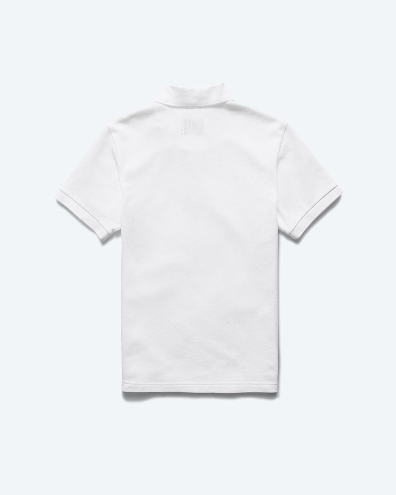 Reigning Champ Athletic Pique Academy Polo White outlook