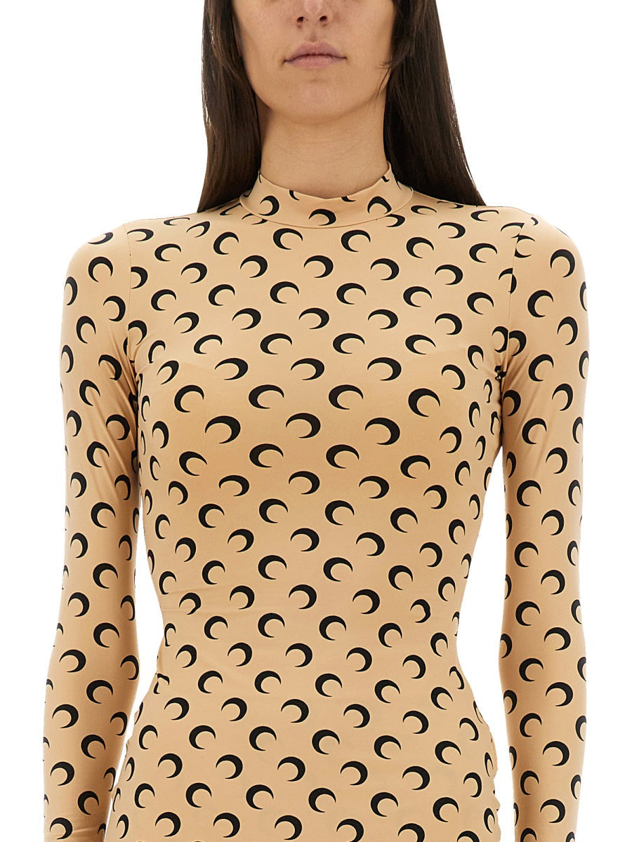Marine Serre Women "Moon" Turtleneck T-Shirt - 4