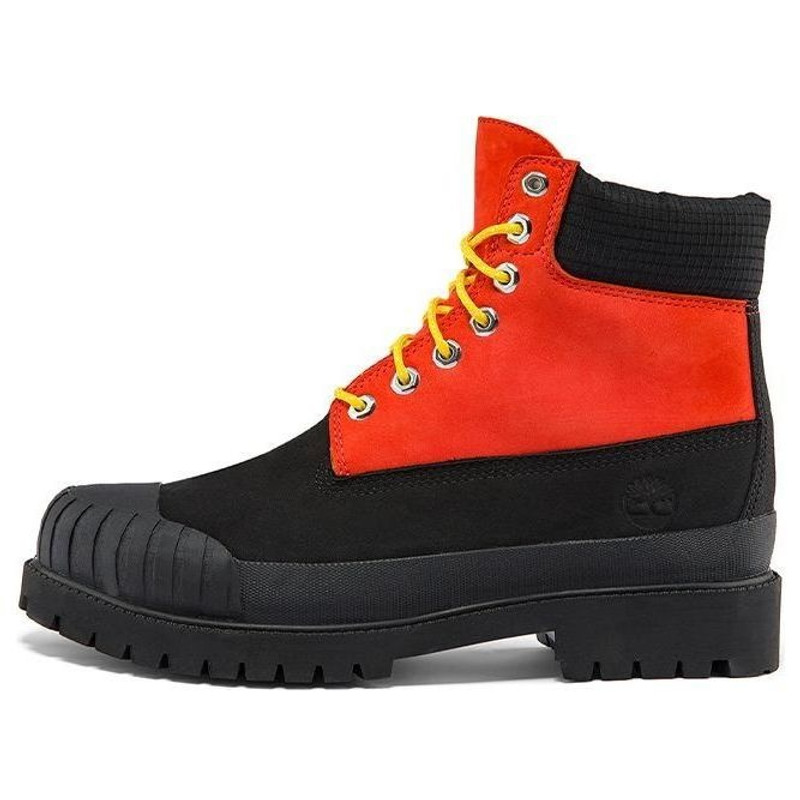 Timberland Premium 6 Inch Waterproof Boot 'Medium Orange Nubuck with Black' A2KECW 1