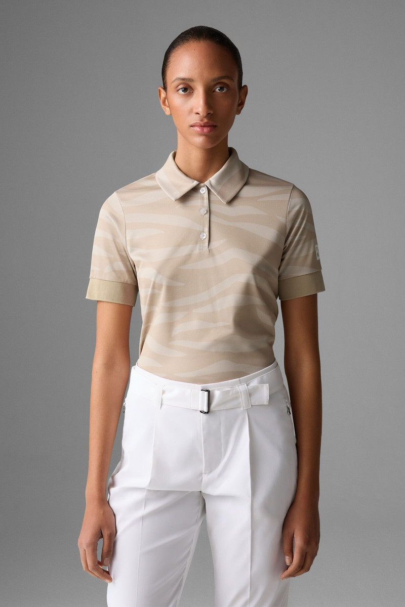 Calysa functional polo shirt in Beige 2