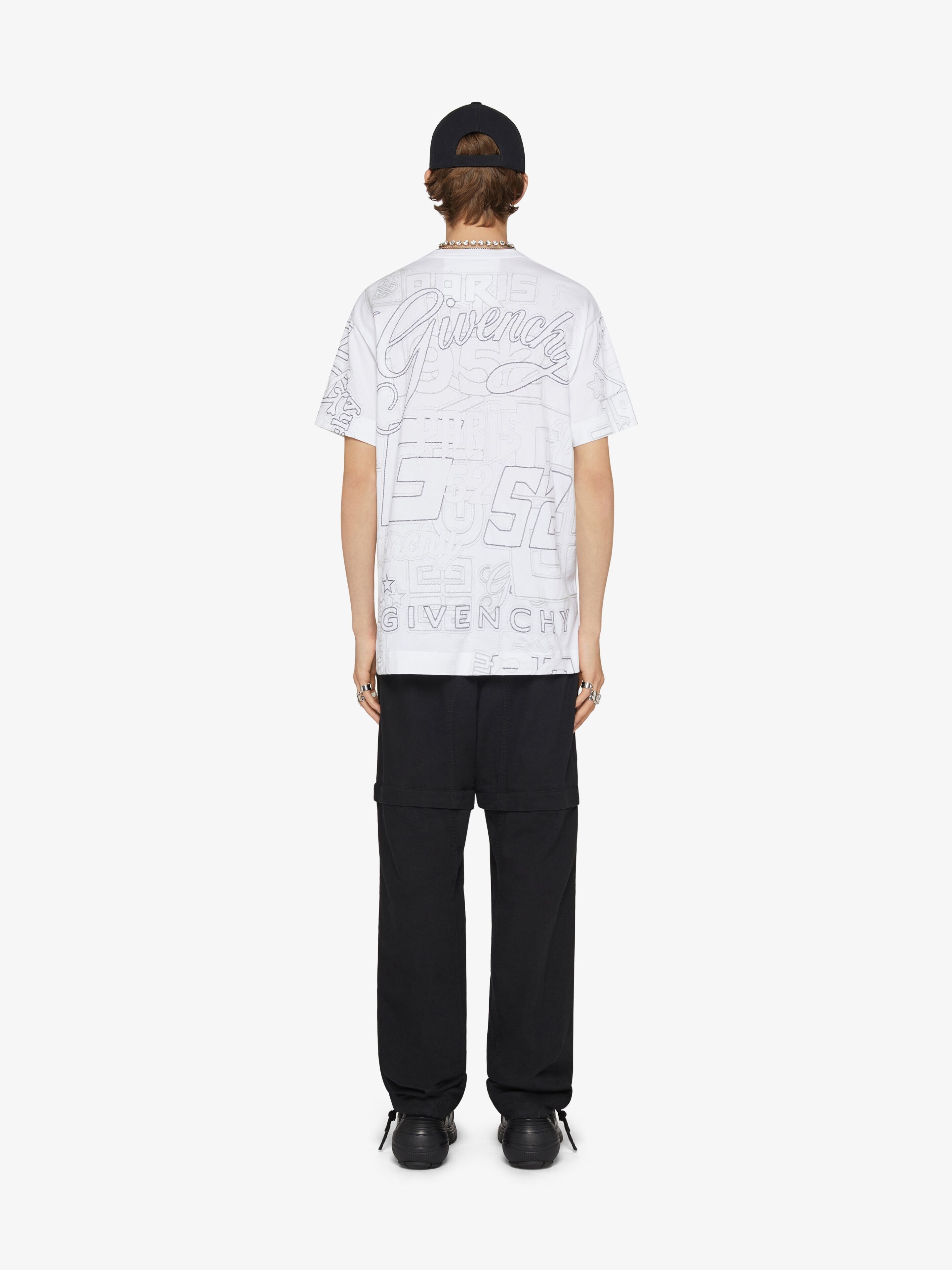 OVERSIZED T-SHIRT IN COTTON WITH GIVENCHY LOGO - 4