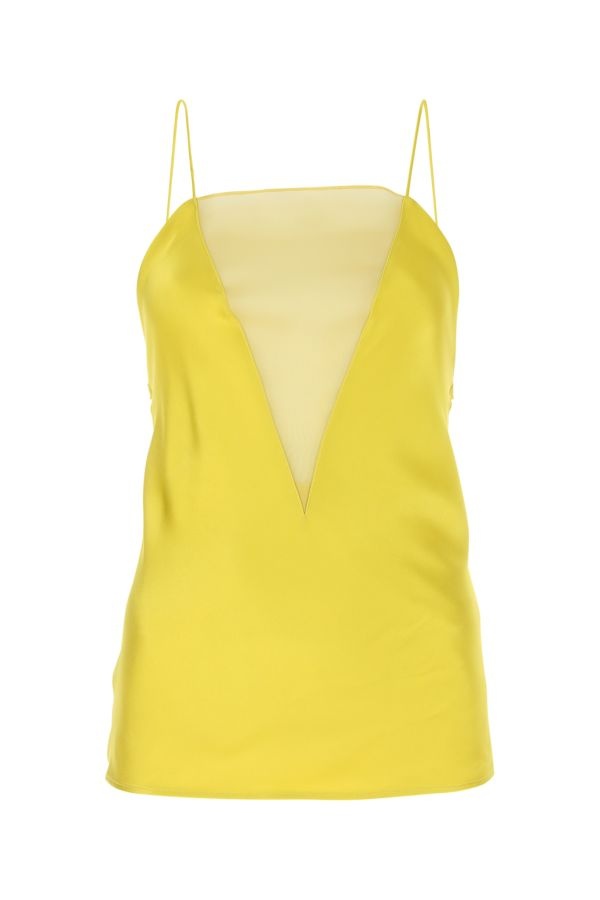 Yellow satin top - 1