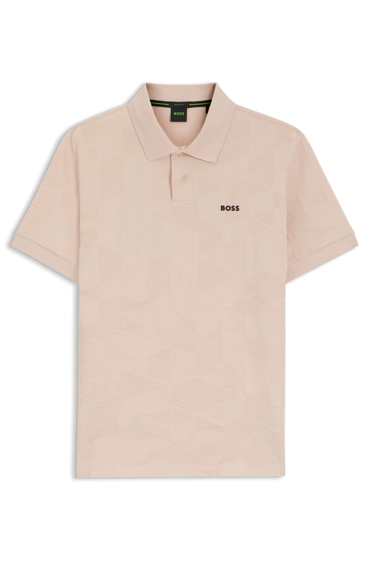 REGULAR-FIT COTTON KNIT POLO WITH 3D JACQUARD DESIGN - 1