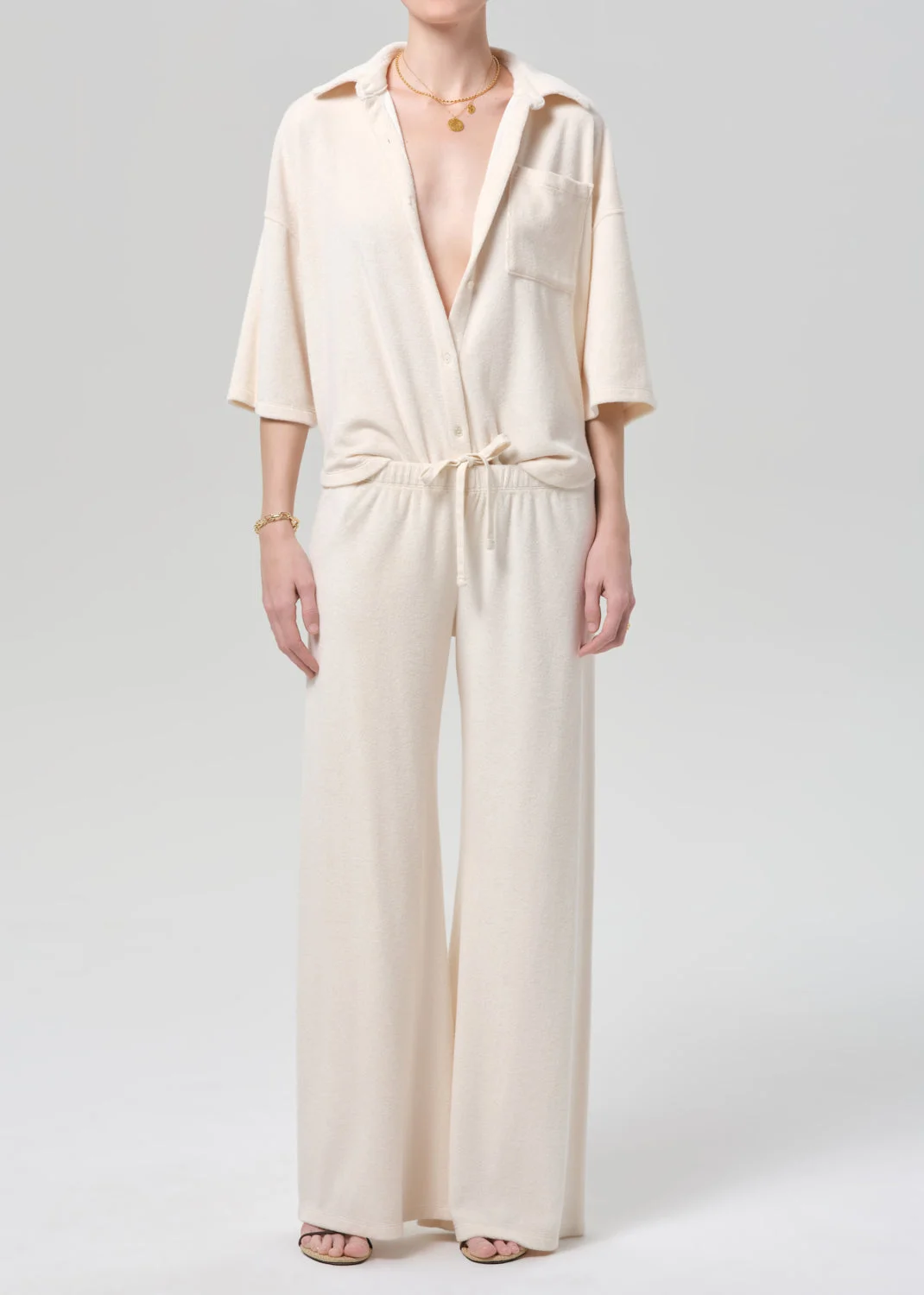 Francis Knit Shirt In Cream - 1