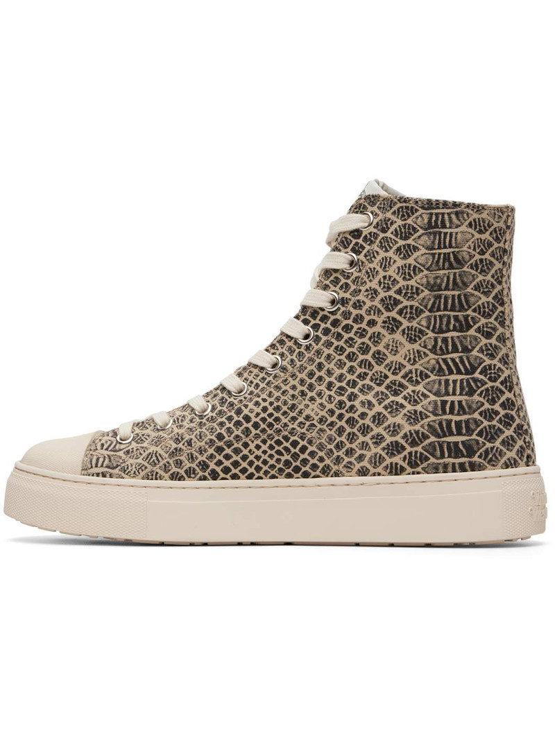 Vivienne Westwood Beige High Top Plimsoll Sneakers outlook