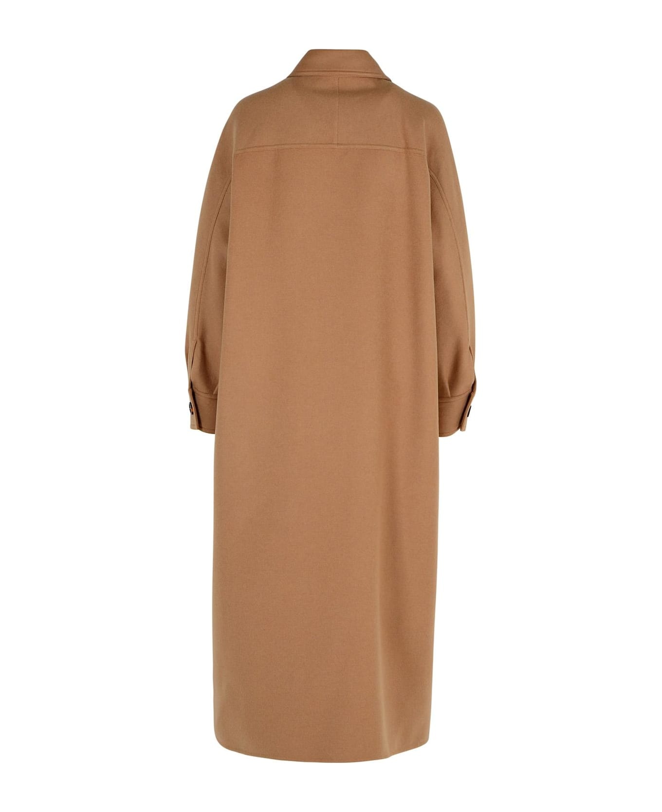 'aldo' Brown Virgin Wool Coat - 3